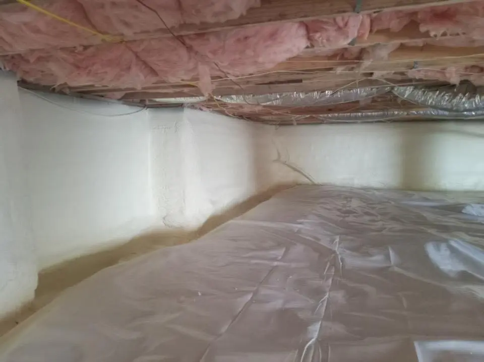 Crawl space encapsulation with closed-cell spray foam for Spray Foam Roofing in Alexandria